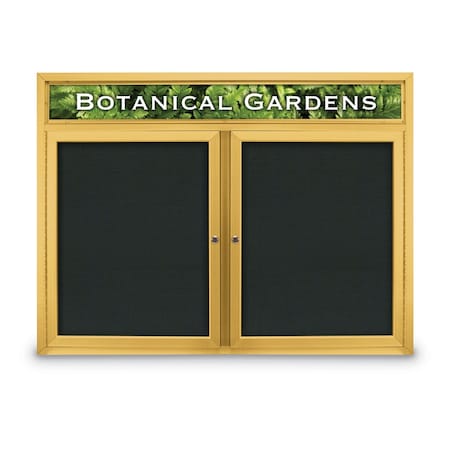 United Visual Products Open Faced Traditional Corkboard, 60x48" UV644A-BRONZE-BLACK